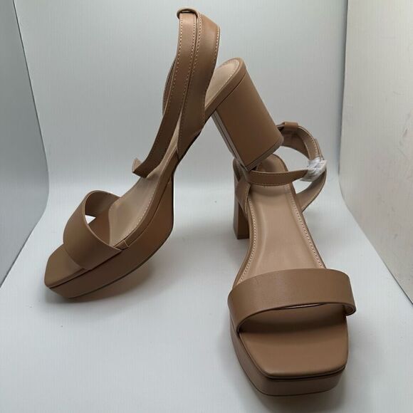 CUSHIONAIRE Women's platform dress sandal +Memory Foam 9.5 NUDE - Picture 7 of 8